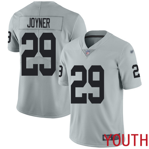 Oakland Raiders Limited Silver Youth Lamarcus Joyner Jersey NFL Football #29 Inverted Legend Jersey